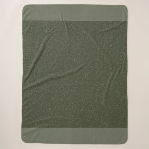 Moss Green Sherpa Blankon mit Grenze Sherpadecke