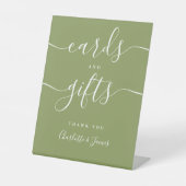 Moss Green Signature Script Cards und Geschenke Sockelschild (Vorderseite)