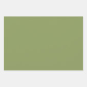 Moss Green Solid Color | Classic | elegant Geschenkpapier Set (Vorderseite 2)