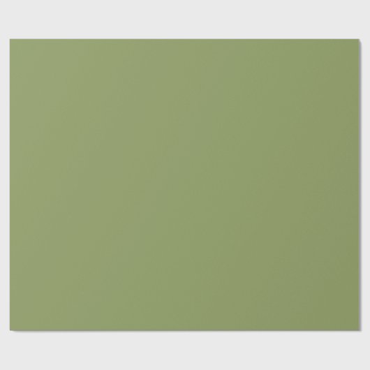 Moss Green Solid Color Geschenkpapier (Flach)