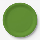 Moss Green Solid Color Pappteller (Vorderseite)