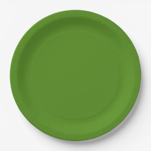 Moss Green Solid Color Pappteller
