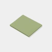 Moss Green Solid Color Post-it Klebezettel (angewinkelt)