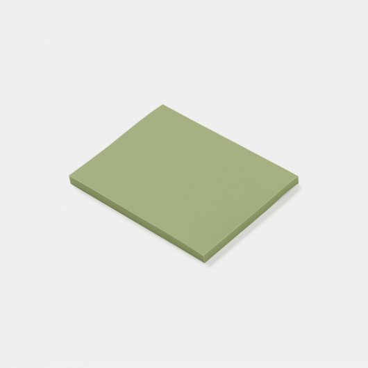 Moss Green Solid Color Post-it Klebezettel (angewinkelt)