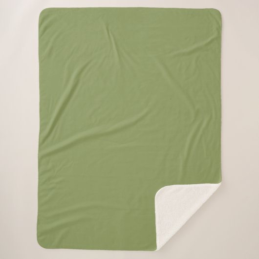 Moss Green Solid Color Sherpadecke (Vorderseite)