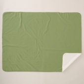 Moss Green Solid Color Sherpadecke (Vorderseite (Horizontal))