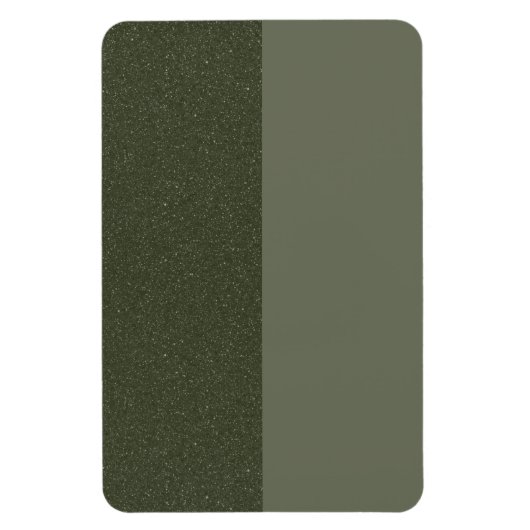 Moss Green Split Custom Flexible Foto Magnet (Vertikal)