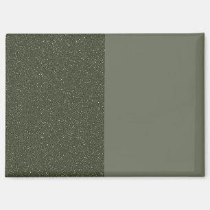 Moss Green Split Design Magnet (benutzerdefinierba