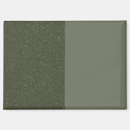 Moss Green Split Design Magnet (benutzerdefinierba (Vorderseite)