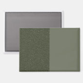 Moss Green Split Design Magnet (benutzerdefinierba (Vorderseite/Rückseite)