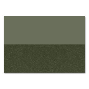 Moss Green Split Design Table Card - Anpassbar Tischnummer