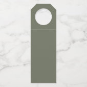 Moss Green Split Flasche Hanger Tag - Custom Flaschenanhänger (Vorderseite)