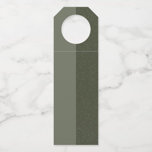 Moss Green Split Flasche Hanger Tag - individuell Flaschenanhänger (Vorderseite)