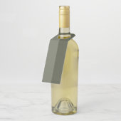 Moss Green Split Flasche Hanger Tag - individuell Flaschenanhänger (Angewinkelt)