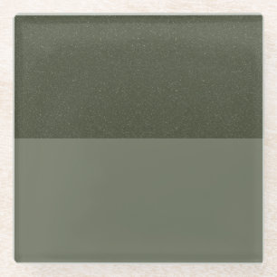 Moss Green Split Glass Untersetzer - individuell e