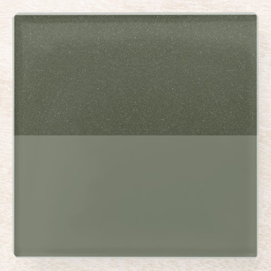 Moss Green Split Glass Untersetzer - individuell e (Vorderseite)