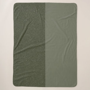 Moss Green Split Sherpa Blanket Sherpadecke