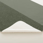 Moss Green Split Sherpa Blanket Sherpadecke (3/4)