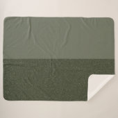 Moss Green Split Sherpa Blanket Sherpadecke (Vorderseite (Horizontal))