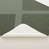 Moss Green Split Sherpa Blanket Sherpadecke (3/4)