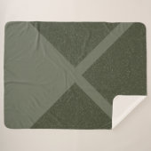Moss Green Split Sherpa Blanket Sherpadecke (Vorderseite (Horizontal))