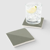 Moss Green Split Stone Untersetzer (Seitenansicht)