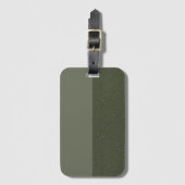 Moss Green Split Strip Tag Gepäckanhänger (Vorderseite Vertikal)