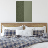 Moss Green Split Textur Stretched Canvas Print Leinwanddruck (Insitu (Schlafzimmer))