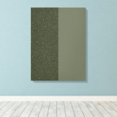 Moss Green Split Textur Stretched Canvas Print Leinwanddruck (Insitu (Holzboden))