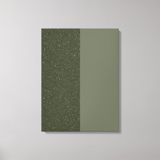 Moss Green Split Textur Stretched Canvas Print Leinwanddruck (Vorderseite)