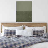 Moss Green Split Textur Stretched Canvas Print Leinwanddruck (Insitu (Schlafzimmer))