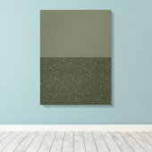 Moss Green Split Textur Stretched Canvas Print Leinwanddruck (Insitu (Holzboden))