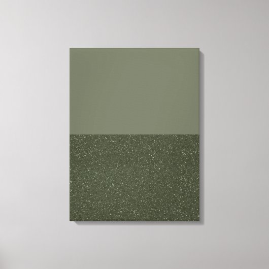 Moss Green Split Textur Stretched Canvas Print Leinwanddruck (Vorderseite)