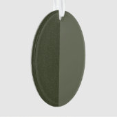 Moss Green Split Texture Acrylic Ornament (Custom) (Vorderseite)