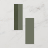 Moss Green Split Texture Business Card - Anpassen Telefonnummerkarte (Vorne/Hinten)