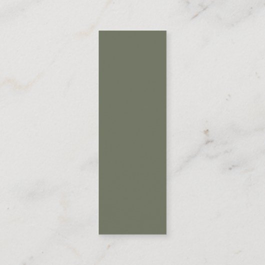 Moss Green Split Texture Business Card - Anpassen Telefonnummerkarte (Rückseite)