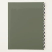 Moss Green Split Texture Custom Weekly Planer (Rückseite)