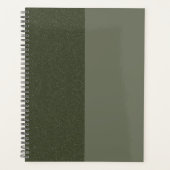 Moss Green Split Texture Custom Weekly Planer (Vorderseite)