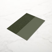 Moss Green Split Texture Foil Einladung Postkarte (Gedreht)