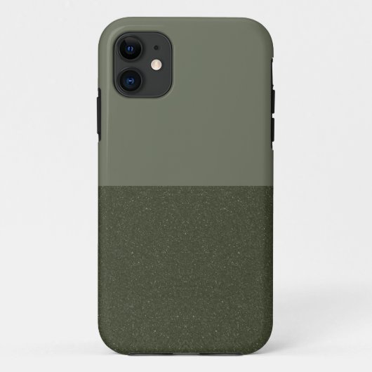 Moss Green Split Texture iPhone 11 Fall - Custom Case-Mate iPhone Hülle (Rückseite)