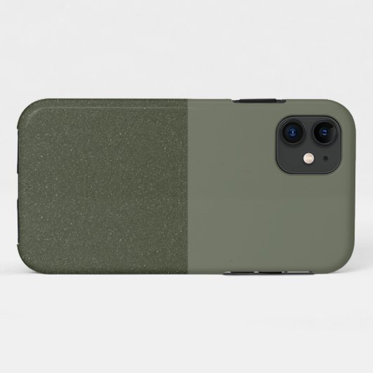 Moss Green Split Texture iPhone 11 Fall - Custom Case-Mate iPhone Hülle (Rückseite (Horizontal))