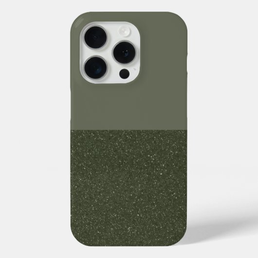 Moss Green Split Texture iPhone 15 Pro Fall Custom Case-Mate iPhone Hülle (Rückseite)