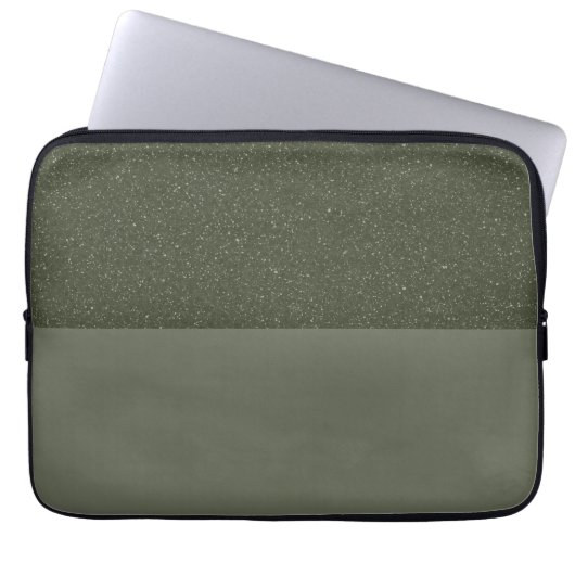 Moss Green Split Texture Laptop Sleeve - Anpassen (Vorderseite)