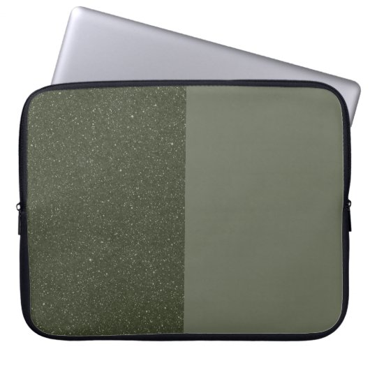 Moss Green Split Texture Laptop Sleeve - Anpassen (Vorderseite)