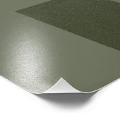 Moss Green Split Texture Poster Print - Anpassen (Ecke)