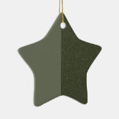 Moss Green Split Texture Star Ornament - Anpassen (Rechts)