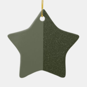 Moss Green Split Texture Star Ornament - Anpassen