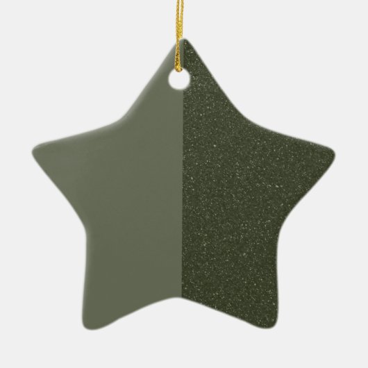 Moss Green Split Texture Star Ornament - Anpassen (Vorne)