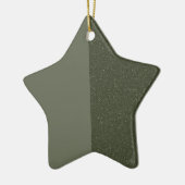Moss Green Split Texture Star Ornament - Anpassen (Links)