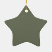 Moss Green Split Texture Star Ornament - Anpassen (Hinten)